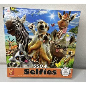 550 Piece Jigsaw Puzzle Selfies Safari African Animals Ceaco  Family Time Fun